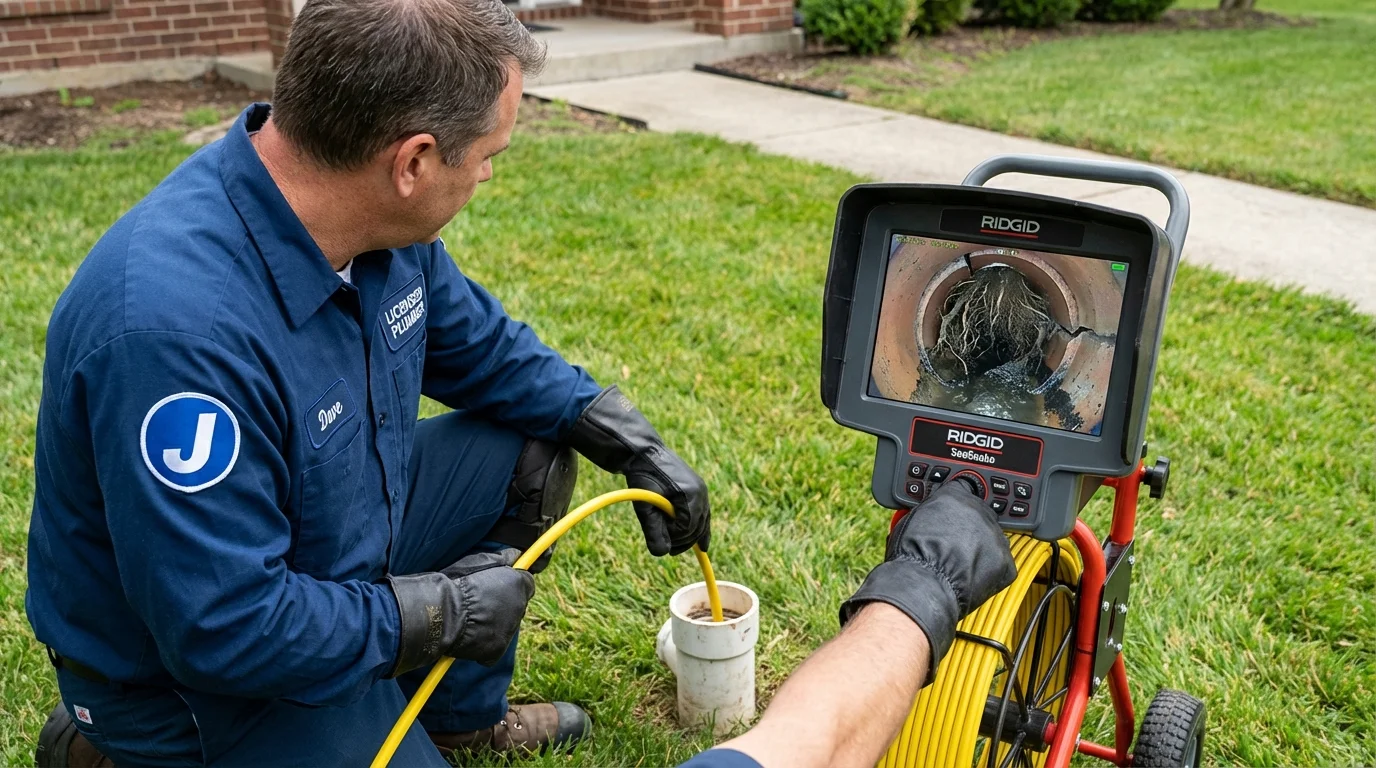 Sewer camera inspection being performed by Johns Plumbing LLC in Aspermont